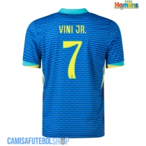 Camisa de time de futebol Brasil Vinicius Junior #7 Replicas 2º Equipamento Copa America 2024 Manga Curta